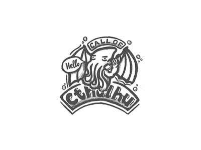 Call Of Cthulhu (sketching) animation app brand branding design flat icon illustration inspiration lettermark logo logo design minimal simple typography ui ux vector web website