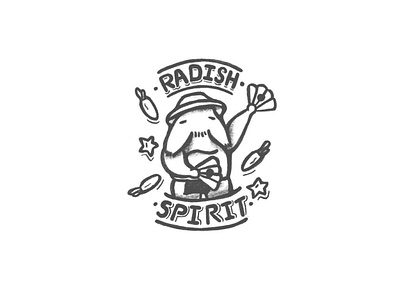 Radish Spirit | sketching by @anhdodes animation app brand branding design flat icon illustration inspiration lettermark logo logo design minimal simple typography ui ux vector web website