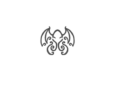 Cthulhu branding illustration inspiration lettermark logo logo design logodesign minimal mythical mythical creature mythology vector