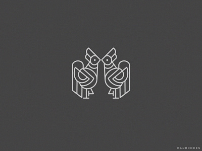 The Twin Chickens Logo Mark Design