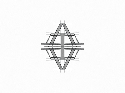 A I V monogram logomark design (grid)