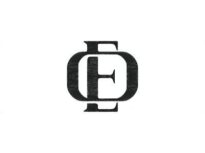 E O monogram logomark design (sketching)