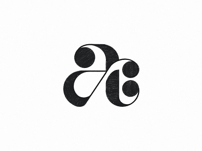 A c monogram logomark design (sketching)