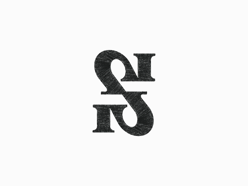 Letter S logomark sketching process