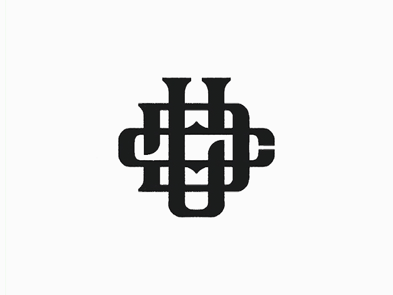 U D C monogram logomark design - Created by @anhdodes