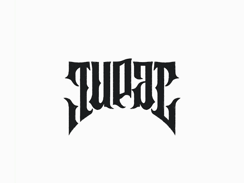 Tupac logotype - Respectly created by @anhdodes 3d animation branding design graphic design hiphop illustration lettering logo logo design logo designer logodesign logotype design minimalist logo minimalist logo design monogram motion graphics tupac shakur typography ui