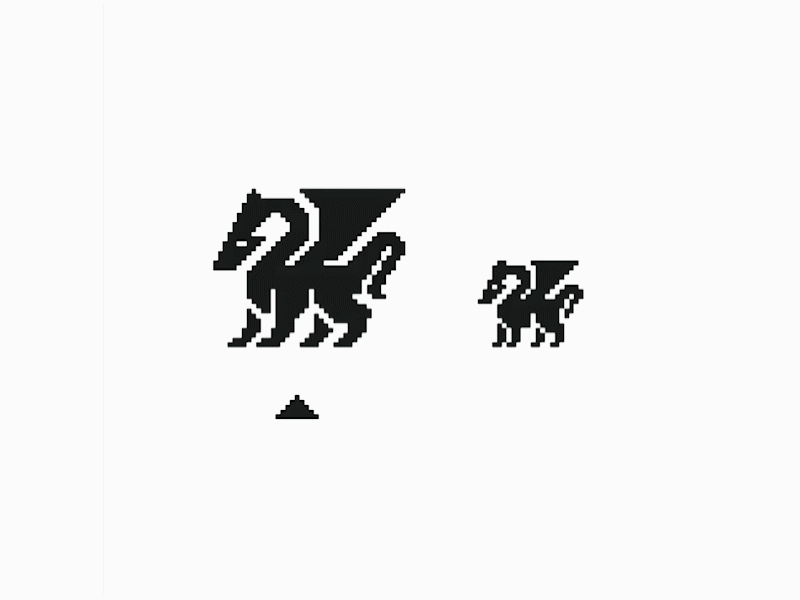 Dragon pixel artwork