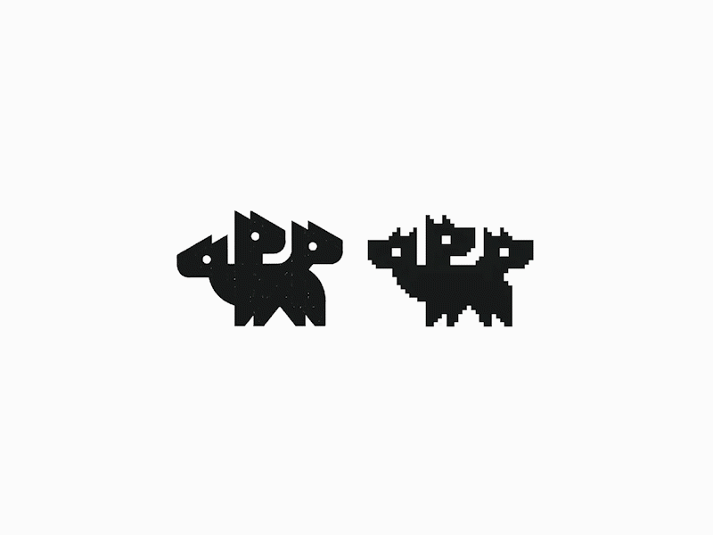 Cerberus logomark (sketching and pixel art) - Credit: @anhdodes 3d animal logo animation branding cerberus logo design dog logo dog pixel graphic design illustration logo logo design logo designer logodesign minimalist logo minimalist logo design motion graphics pixel art ui