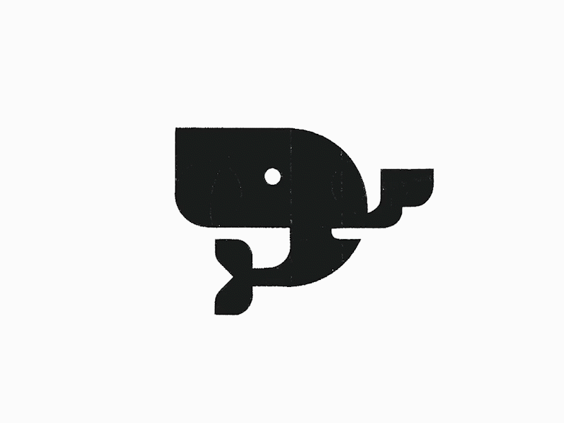 Flying Blue Whale logo - credit: @anhdodes 3d animal logo animation bird logo branding design flying logo graphic design illustration logo logo design logo designer logodesign minimalist logo minimalist logo design motion graphics ocean logo ui whale logo