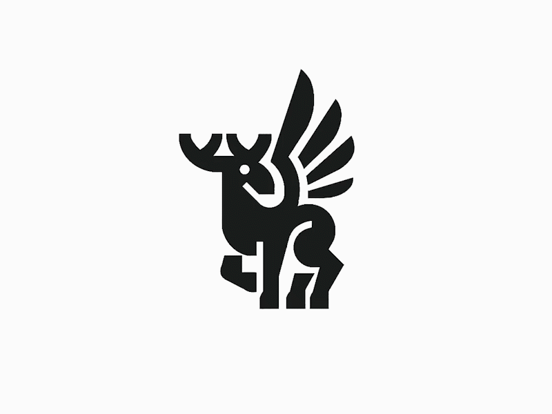 Flying moose for Christmas logo - credit: @anhdodes 3d animal icon animal logo animation antler logo branding christmas logo deer logo design graphic design illustration logo logo design logo designer logodesign minimalist logo minimalist logo design moose logo motion graphics ui