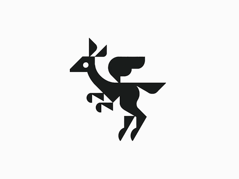 Flying kangaroo logo design by @anhdodes