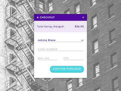 #DailyUI 002 - Credit Card Checkout