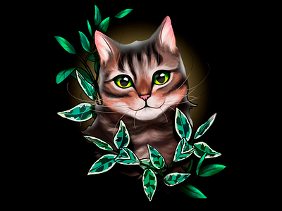 GG, the cat cat illustration procreate