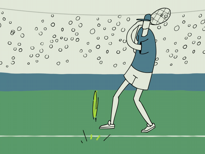 Tennis action after effects animation character illustration loop motion sports tennis vector