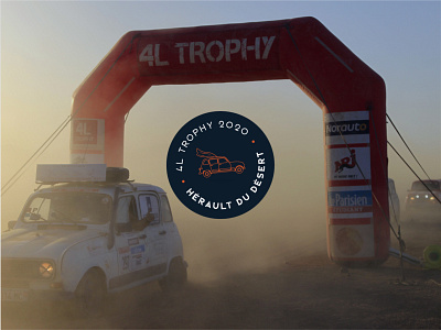 4l logo for the amazing "4L Trophy" 4l trophy adventure car logo desert fun graphicdesign logo morocco raid