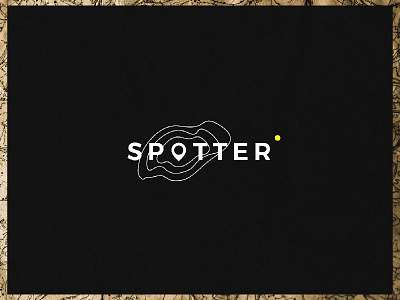 Spotter logo brand branding design identity logo map mark minimal pin spot symbol topography