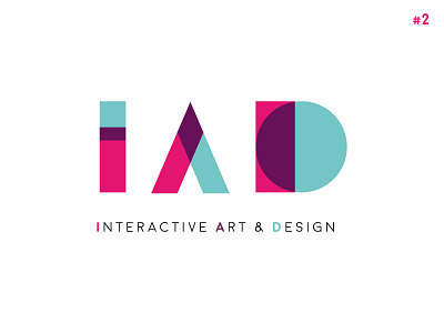 IAD School [ Concept #2 ] 3d 3d color abstract blend geometric logo school smart typography