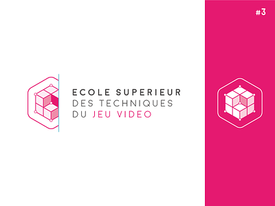 IAD School [ Concept #3 ] 3d concept cube cubic geometric logo school technical