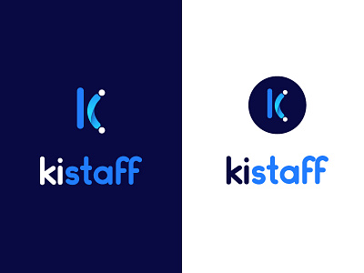 Logo concept for Kistaff abstract collaboration design flat design k letter k letter logo letter logo logo logo concept people round logo staff logo work logo