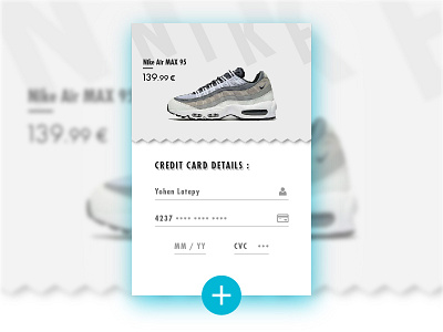 Daily UI #002 - Credit Card 002 air max challenge creative creative interface credit card dayliui minimalism nike oneshot shop ui ux