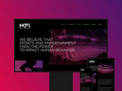 MKTG Sports + Entertainment Website Design