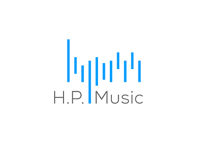 H.P. Music Logo branding icon identity logo minimal music simple