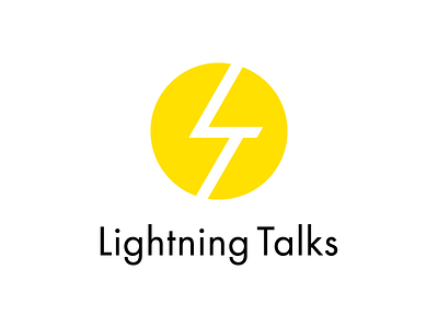 Lightning Talks Logo branding icon identity lightning lightning talk lightning talks logo lt minimal simple talk talks