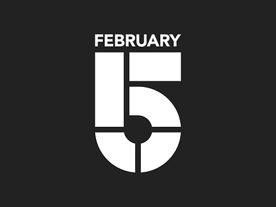 February 5 5 datetypography feb february number typography