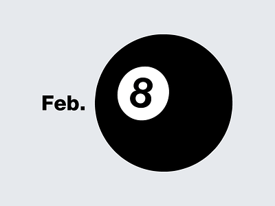 February 8 8 datetypography feb february number typography