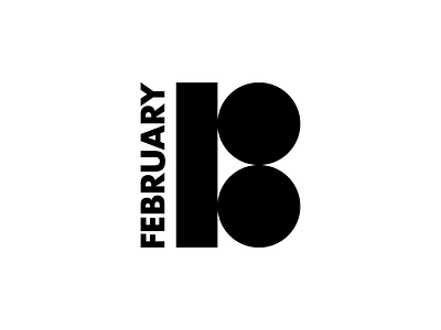 February 18 18 datetypography eighteen feb february number typography