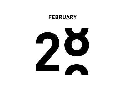 February 28 28 datetypography feb february number twenty eight typography