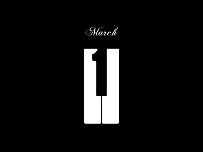 March 1 1 datetypography mar march number one typography