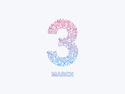 March 3 3 datetypography mar march number three typography