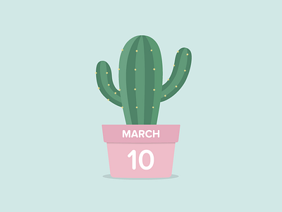 March 10 10 cactus datetypography mar march number ten typography