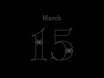 March 15 15 datetypography fifteen mar march number typography
