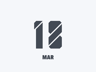 March 18 18 datetypography eighteen mar march number typography