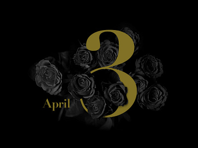 April 3 3 apr april datetypography number three typography