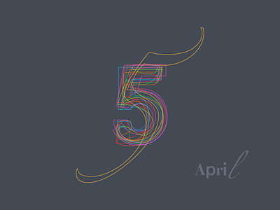 April 5 5 apr april datetypography five number typography