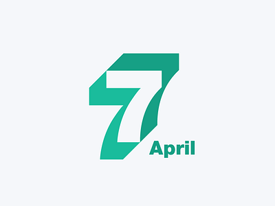 April 7 7 apr april date datetypography minimal number seven typography