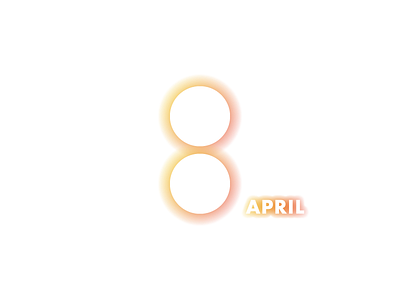 April 8 8 apr april date datetypography eight number typography