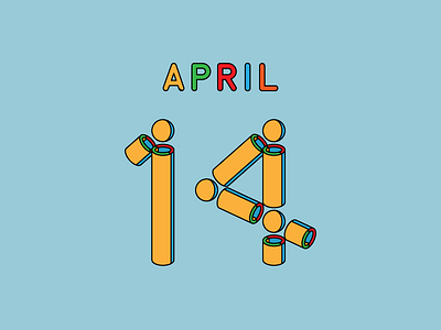 April 14 14 apr april date datetypography fourteen number typography