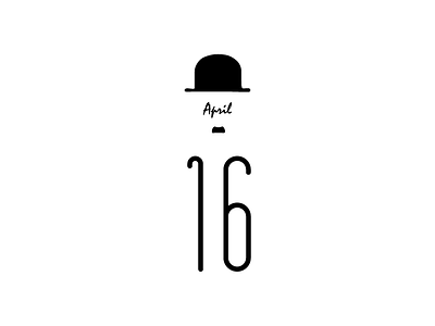 April 16 16 apr april black and white date datetypography minimal monochrome number sixteen typography