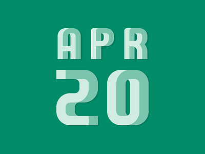 April 20 20 apr april date datetypography number twenty typography