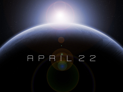 April 22 22 apr april date datetypography earth number twentytwo typography