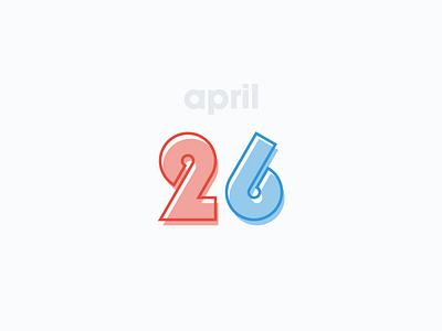 April 26 26 apr april date datetypography number twentysix typography