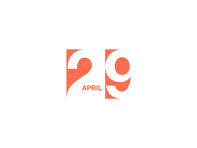 April 29 29 apr april date datetypography minimal number twentynine typography