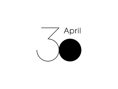 April 30 30 apr april date datetypography minimal number thirty typography