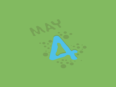 May 4 4 4th date datetypography four fourth may number typography