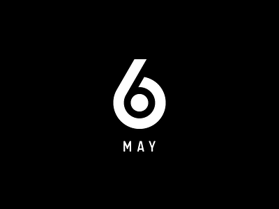May 6 6 6th date datetypography may minimal number six sixth typography