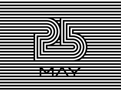 May 25 25 25th datetypography may number stripe twentyfifth twentyfive typography